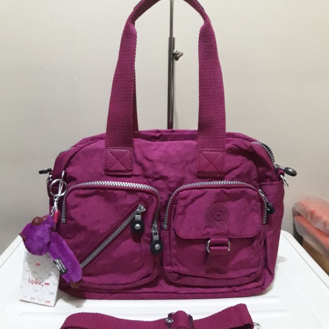 Kipling Defea Shoulder Crossbody Bag Purple Dahlia