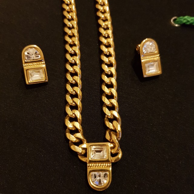 Monet Gold Necklace \u0026 Earring Set 