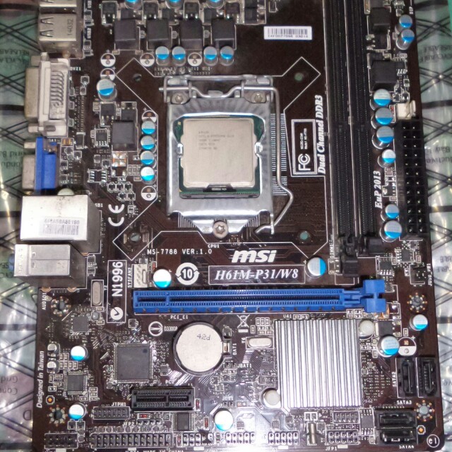 Msi Motherboard Intel G620 Electronics Computer Parts Accessories On Carousell