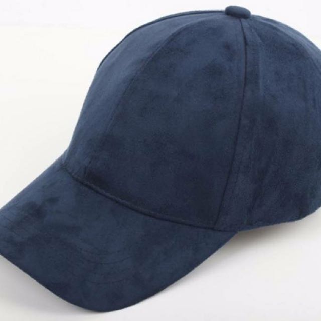 blue suede cap