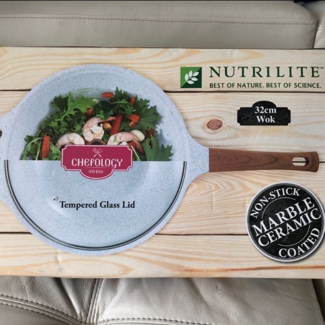 Oasis Swiss Chefology Marble Ceramic 32cm Wok Home Appliances On Carousell