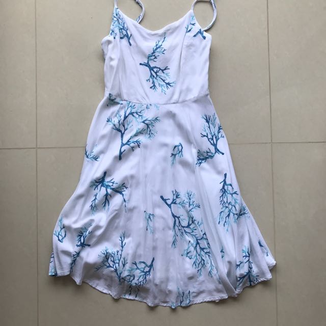 blue coral dress