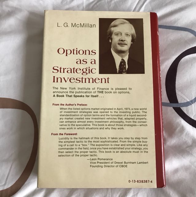 Options As A Strategic Investment By Lawrence G Mcmillan Books