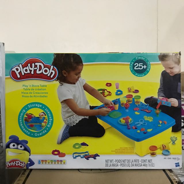 play doh play and store table set