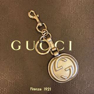 Gucci 金色牛皮 鑰匙圈吊飾