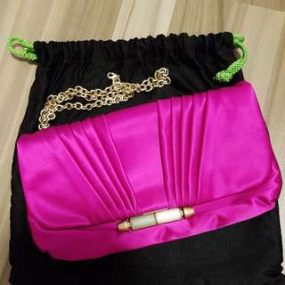 Shanghai Tang authentic silk jade clutch
