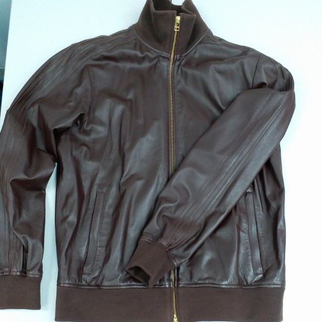adidas leather jacket mens