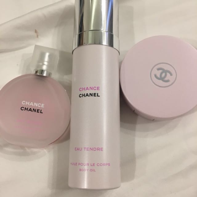 Chanel Chance Eau Tendre Body Oil, Hair Mist and Delicate Fragrance  Touch-up (whole set)
