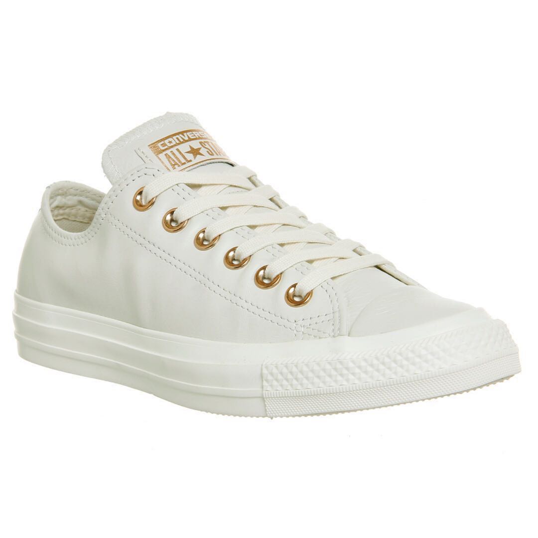 Converse All Star Low Leather Egret Rose Gold Exclusive, Women's Fashion,  Shoes on Carousell
