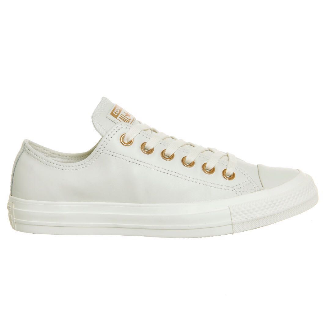converse all star low leather egret rose gold