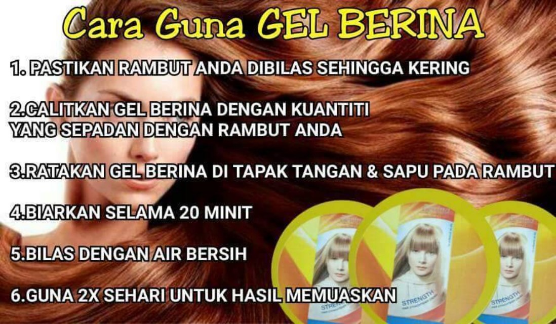 Gel Pelurus Rambut Berinai Health Beauty Hair Care On Carousell