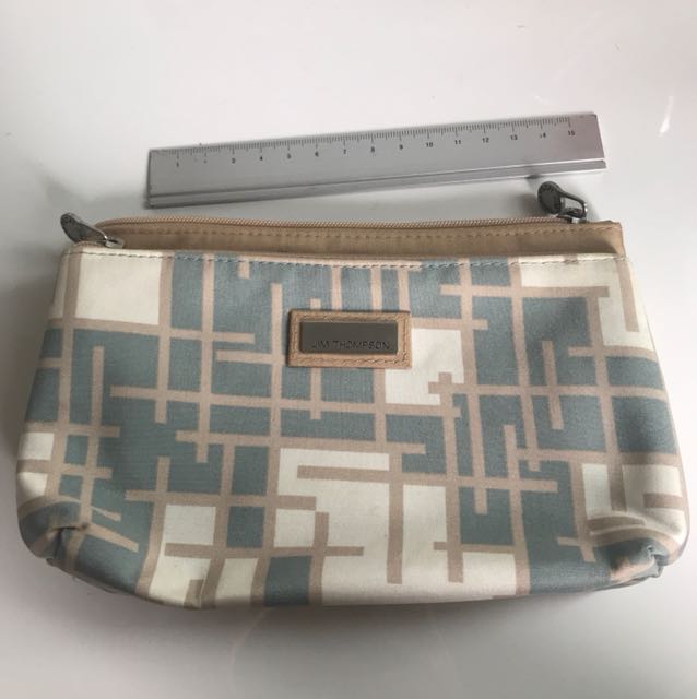 Jim Thompson Makeup Pouch With Mirror And 2 Compartments Women S