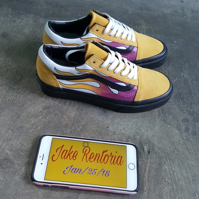 Vans old skool store flame banana black