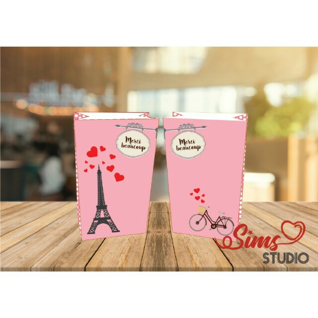 Paris Romance Party Bags Printable Paris Romance Favor Bag