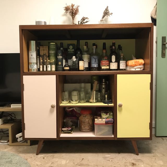 Refurbished Vintage Display Cabinet Cupboard Furniture Shelves