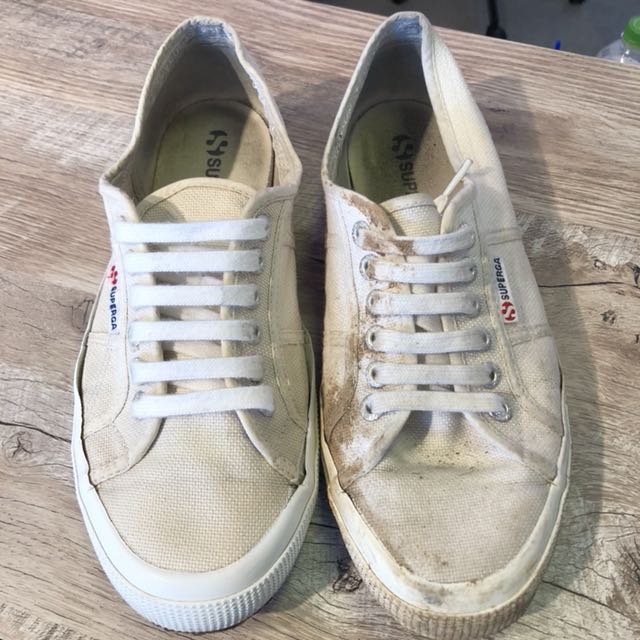 how to clean white canvas supergas