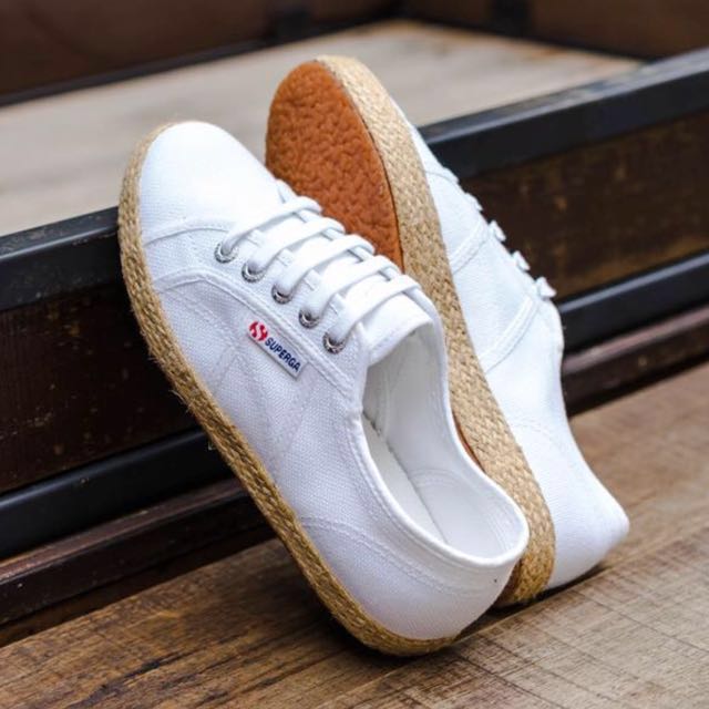 superga espadrille white Women s Fashion Footwear Flats on Carousell