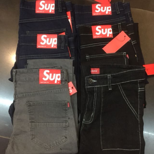 Supreme Jeans, Men's Fashion, Clothes On Carousell