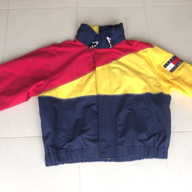tommy hilfiger jacket yellow red and blue