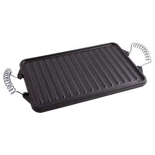 Reversible Cast Iron Grill / Griddle, 13.0 x 8.3  inch, Pre-Seasoned