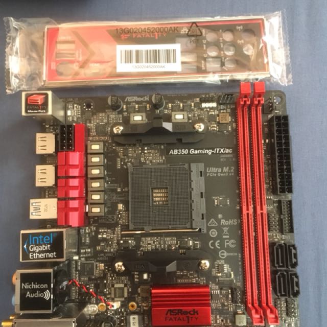 Asrock Fatal1ty Ab350 Gaming Itx Ac Amd 50 Chipset Electronics Computer Parts Accessories On Carousell