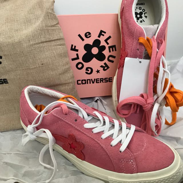 Golf le fleur converse Uk 8.5 us 8.5 pink red white orange Tyler