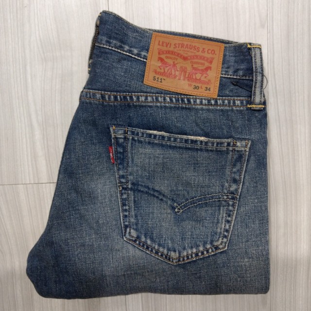 Levi's Levis 86888-0023 w30 L34 日本製刷色破壞直筒牛仔褲511 510