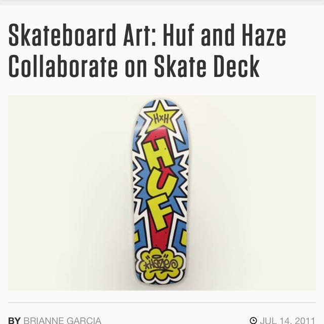 HUF×HAZE skateboard新品 HUF（ハフ） スケボー スケートボード デッキ 8.25インチ HAZE Skate