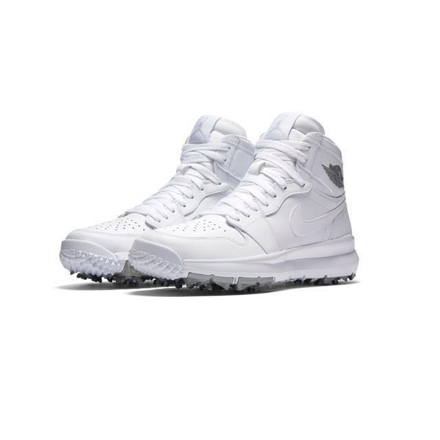 Nike Air Jordan 1 Golf Shoe White Silver Men s Fashion