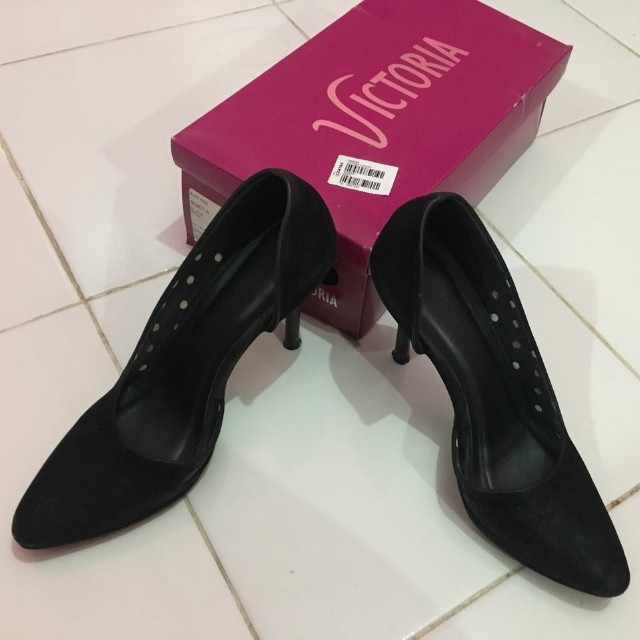 Sepatu Kerja High Heels Hitam Black Fesyen Wanita Sepatu Di Carousell