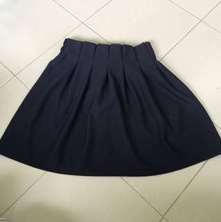 High Waisted Blue Skirt