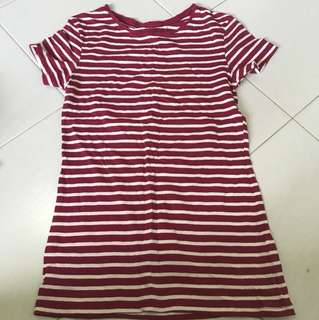 Primark Maroon Striped Shirt