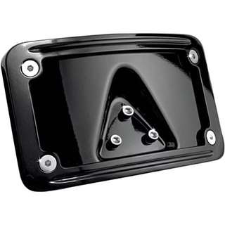 Authentic Kuryakyn Curved Laydown License Plate Mount with Frame for Harley Davidson