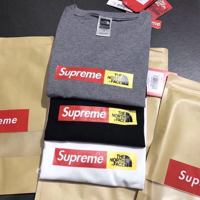 supreme x the north face t shirt