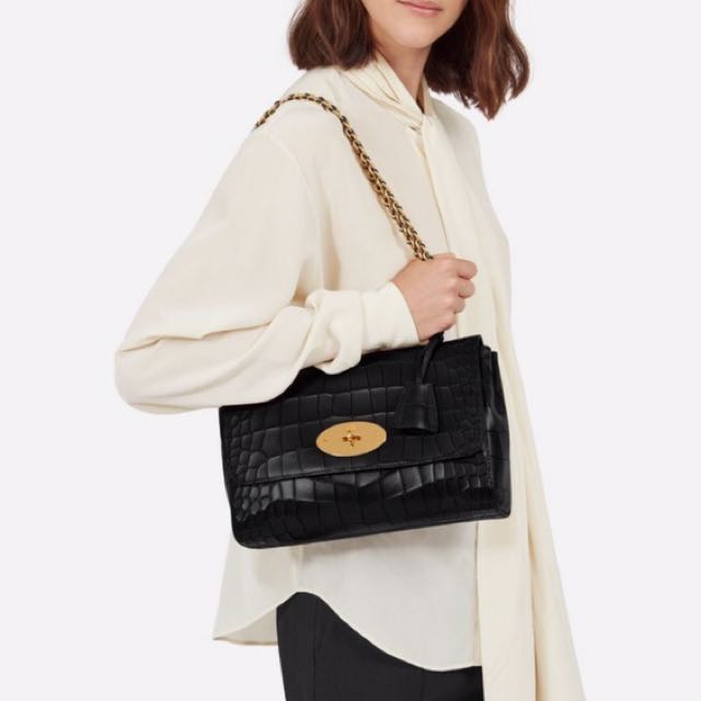 BN Mulberry Lily Medium Croc Black