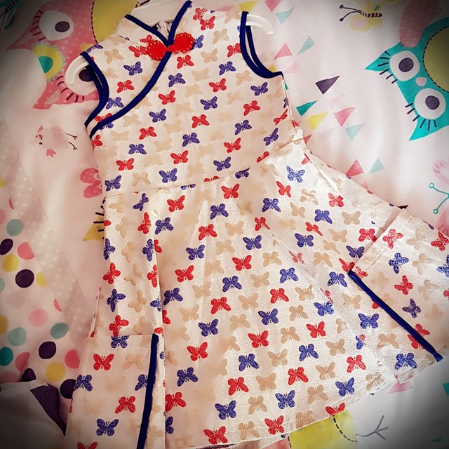 Brand New Glitter Glam Brocade A Line Cheongsam Babies Kids