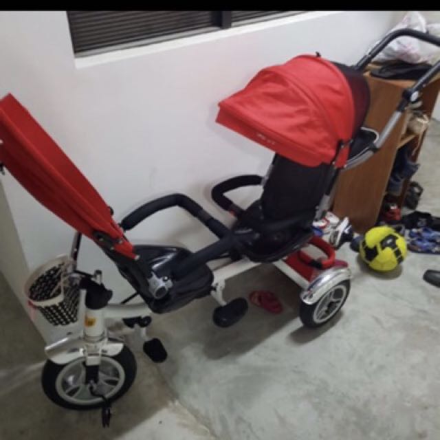 twin tricycle stroller