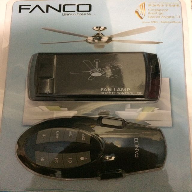 Fanco ceiling fan remote ( 1 year warranty ), Furniture & Home Living