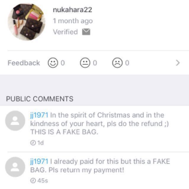 Louis Vuitton Favorite-bogus sellers (Category: Purses & Pouches) located in Manila. Submitted by mvp45 (Listing ID 145346578, Image 2). Description: This seller named NUKAHARA22 and JNL22 now named @prlvvvd101 has sold a FAKE BAG. Beware of fake sellers. Ask a co-carouseller who might have knowledge of high-end replica bags..