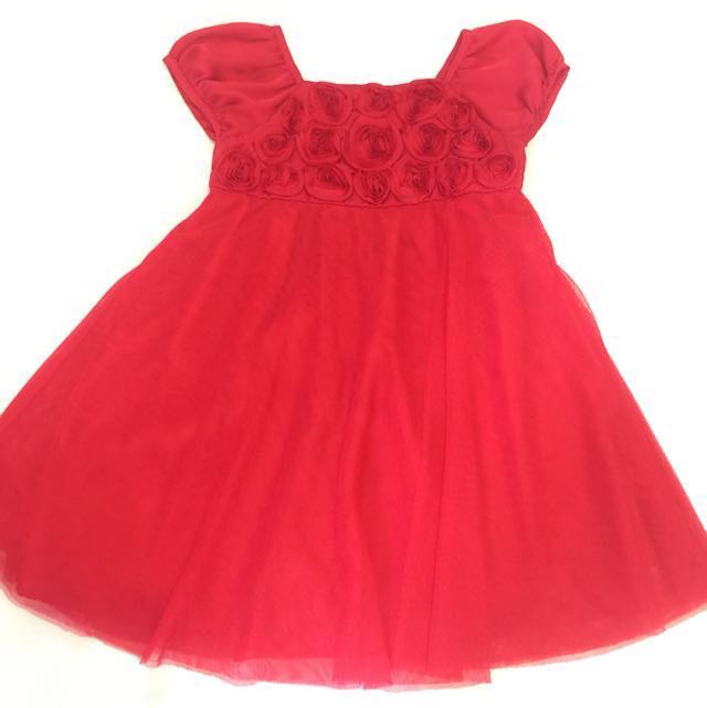 monsoon red dress girl