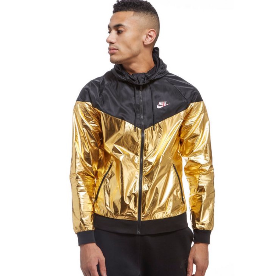 nike windrunner jacket gold