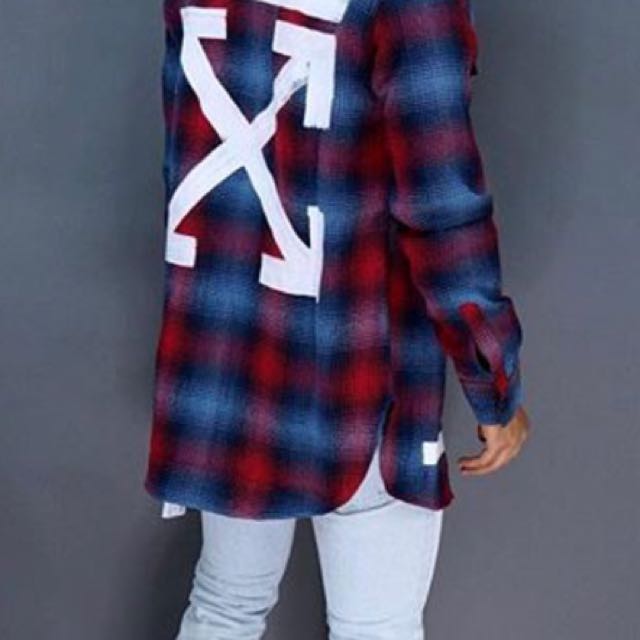 OFF-WHITE Flannel CHEAP, Men's Fashion, Tops & Sets, Formal on Carousell