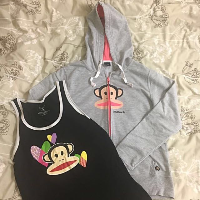 Paul Frank Set Singlet And Hoodie Size 8 10 Women S Fashion
