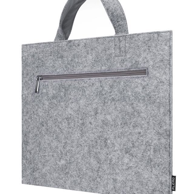 PLEMO Felt 13 13.3 Inches Laptop Case With Handle Grey Sports