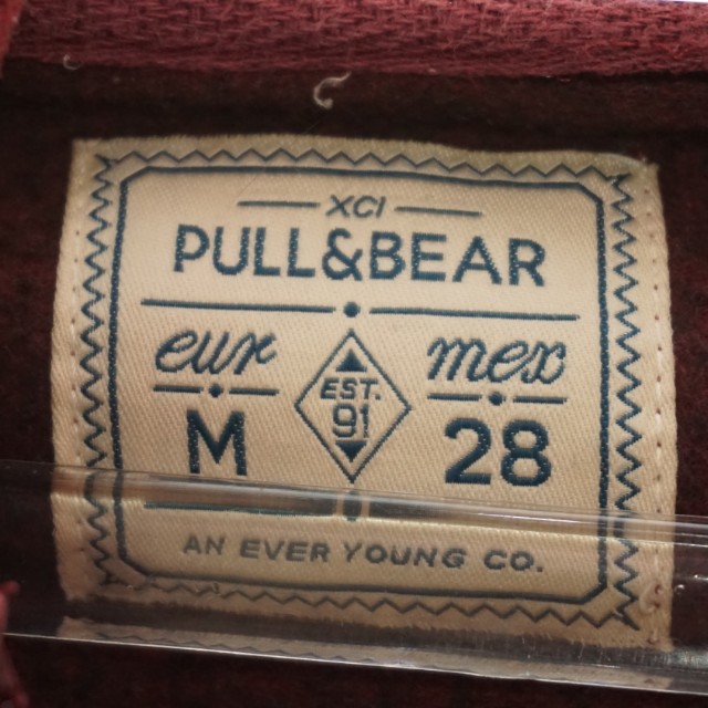 Pull n bear hoodie maroon, Fesyen Pria, Pakaian , Baju Luaran ...