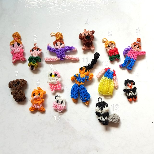Free Nm Rainbow Loom Human And Animal Charms Design Craft