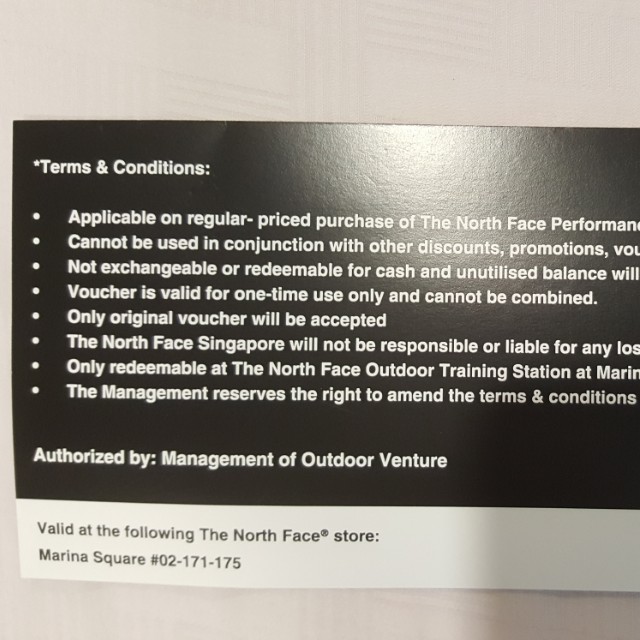 The North Face 30 gift voucher, Tickets & Vouchers, Vouchers on Carousell