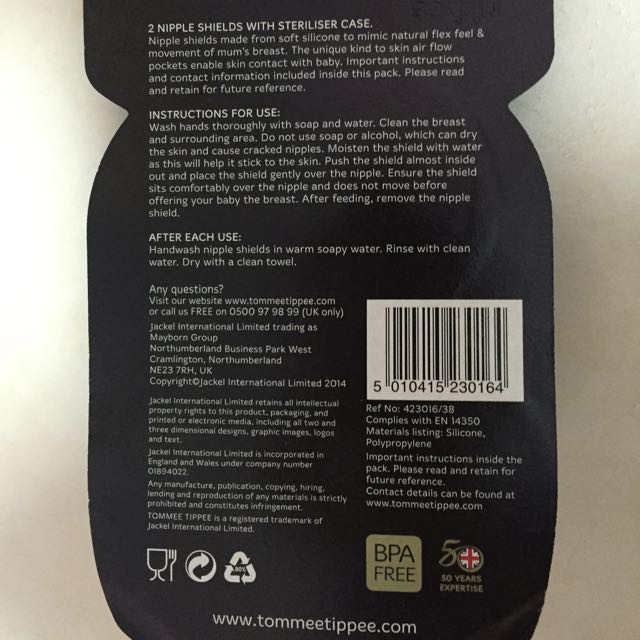 Tommee Tippee Nipple Shield, Babies & Kids, Nursing & Feeding