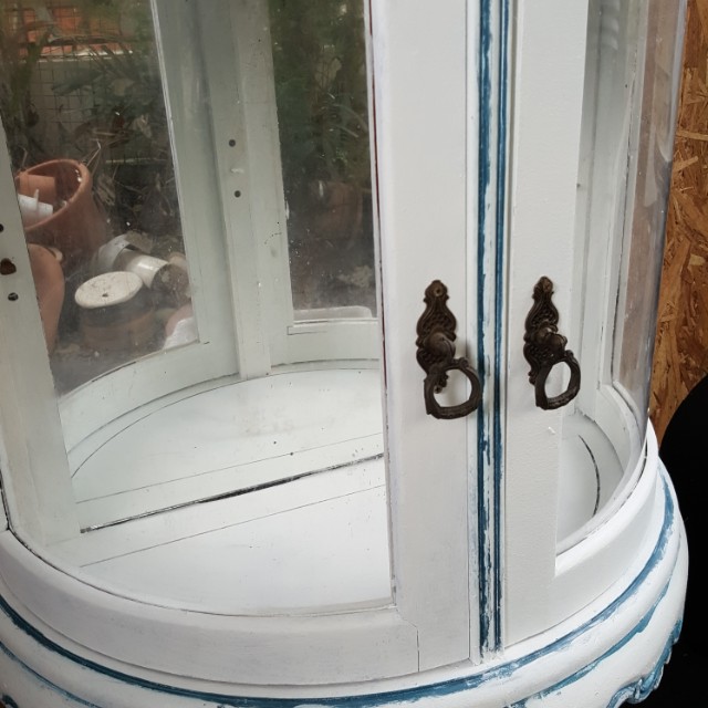 Upcycled Cabinet White And Turquoise Distressed Design Craft