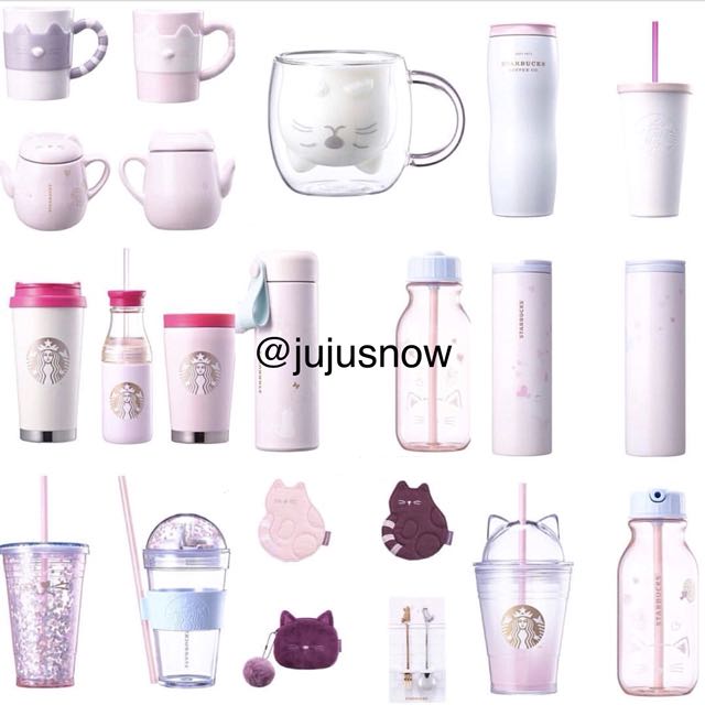 2018 Starbucks Korea Pastel Pink Kitty Cat Valentine Heart ...